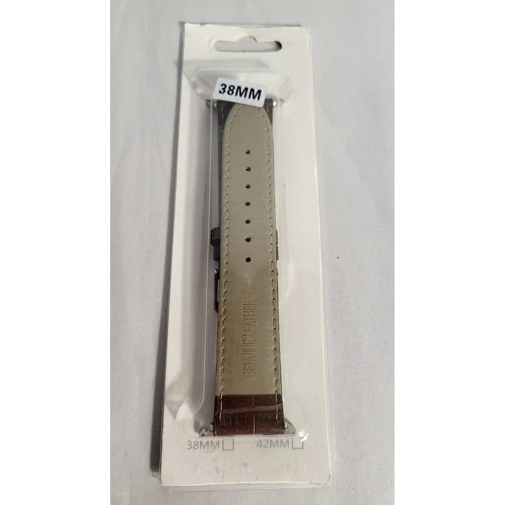 38mm Brown Leather Apple Watch Band Replacement Strap‎